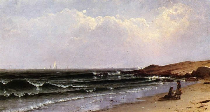 Alfred Thompson Bricher Children at the Seashore